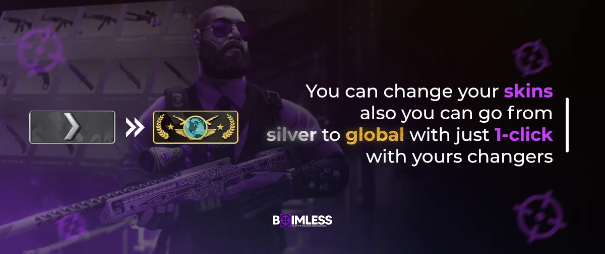 Change your skins and rank with one click